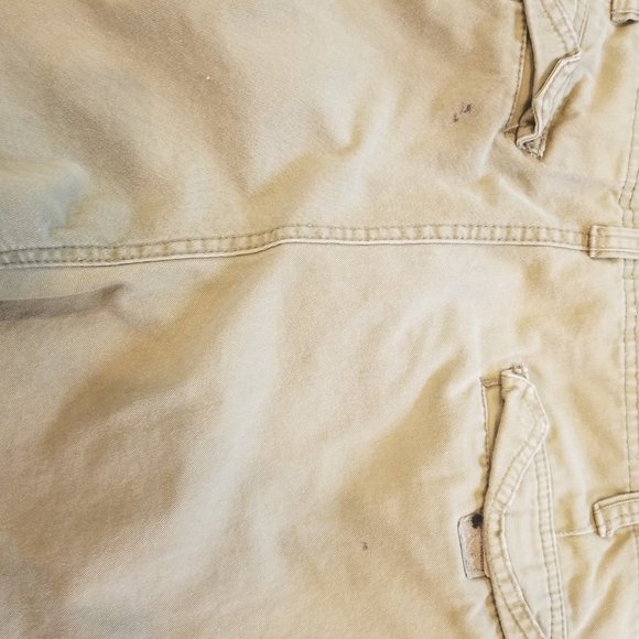 11" Khaki/Green Cargo Shorts - Picture 3 of 4